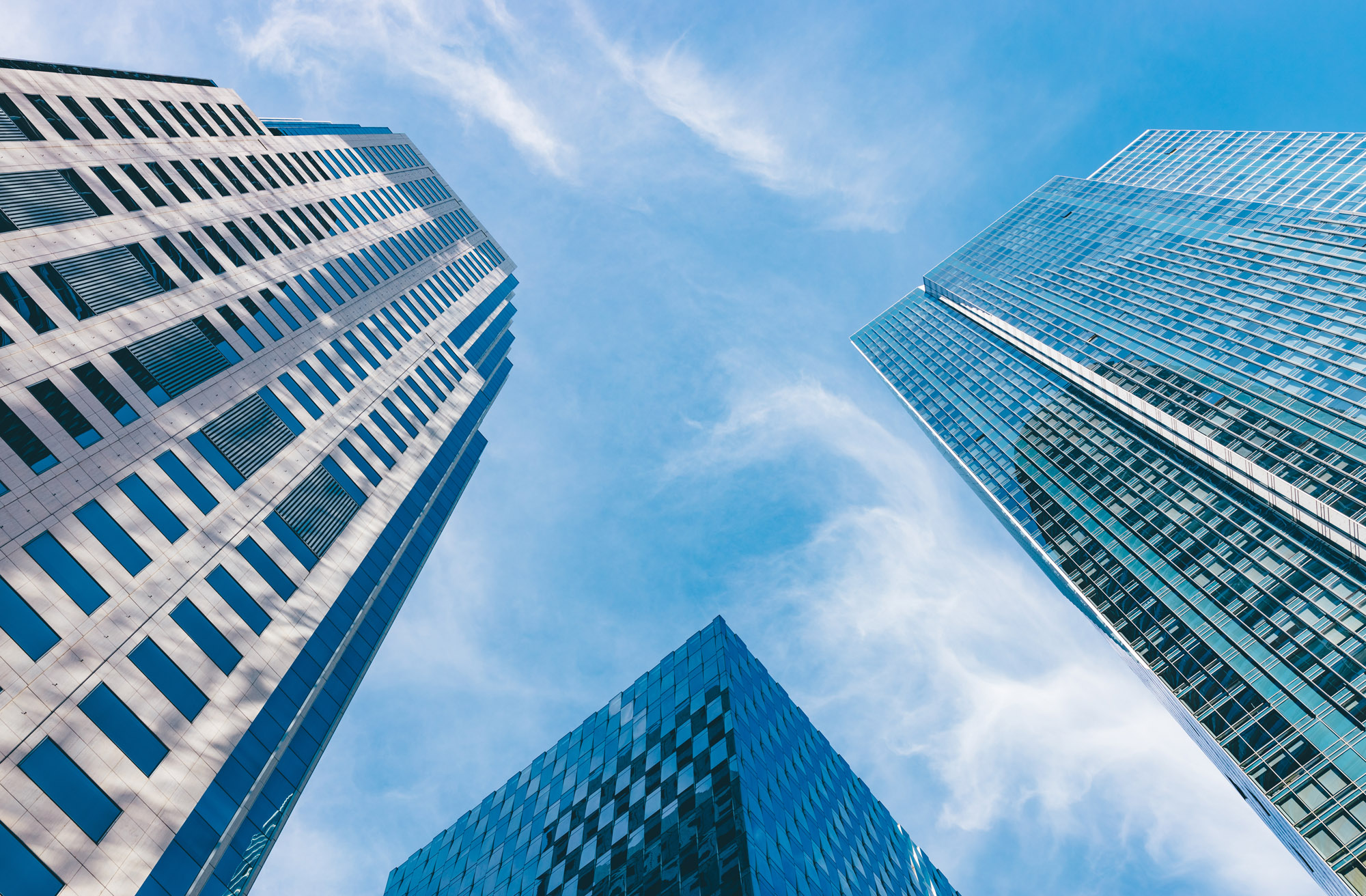 Blue Modern Office Buildings